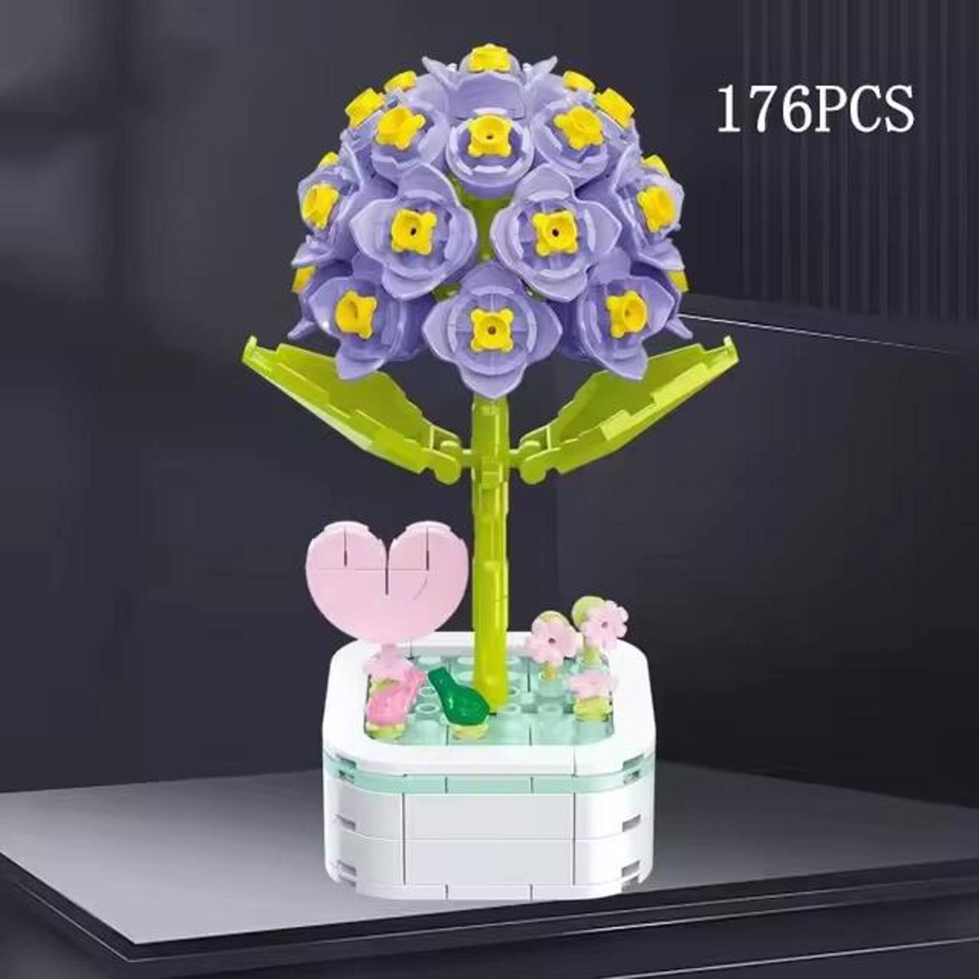 Hyacinth Potted Flower Building Bricks Set